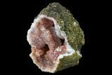 Quartz Crystal Geode Section with Hematite Inclusions - Morocco #136933-2